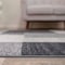 World Rug Gallery Contemporary Modern Geometric Boxes Design Non-Slip Runner Rug 2' x 7' Gray 506GRAY2X7 - alternate 2
